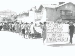 1963 - Sciopero contro trasferimenti tessili e CRDA