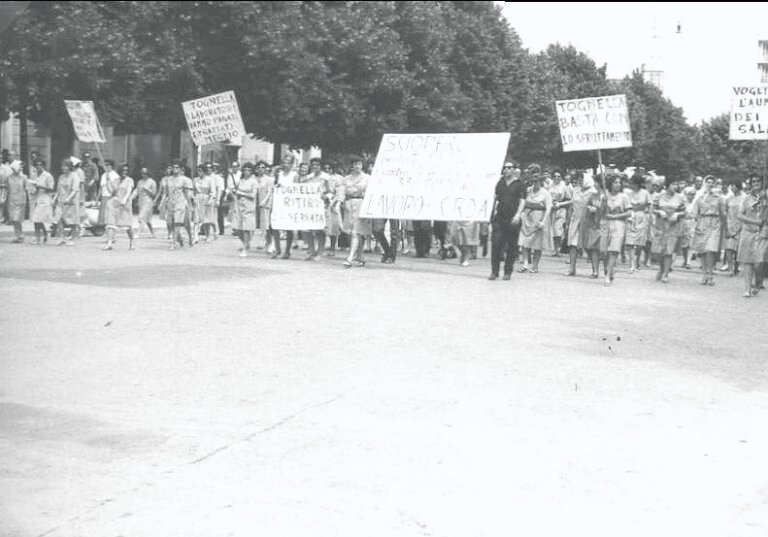 1963 - Sciopero contro trasferimenti tessili e CRDA