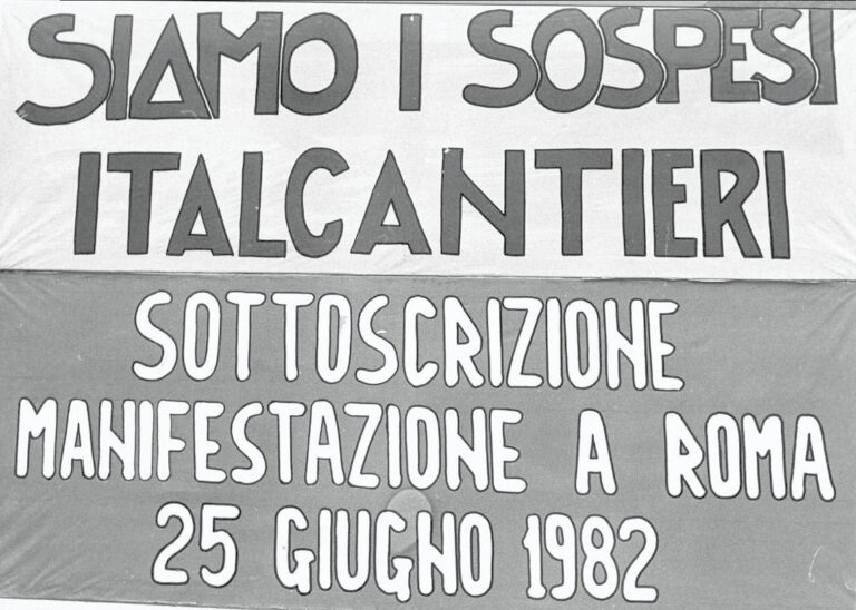 1982 - Italcantieri - Manifestazione dei cassaintegrati a Monfalcone