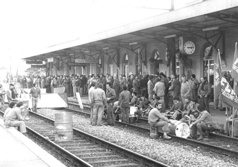 1983 - Italcantieri occupazione della stazione di Monfalcone