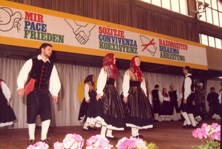1984 Lubiana Partecipazione alla manifestazione per la pace