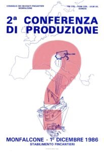 1986 Monfalcone conferenza di produzione stabilimento Fincantieri
