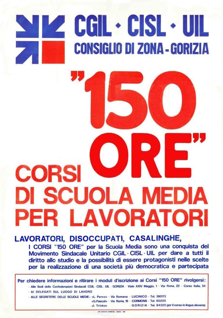 1983 Invito ad iscriversi ai corsi per i lavoratori