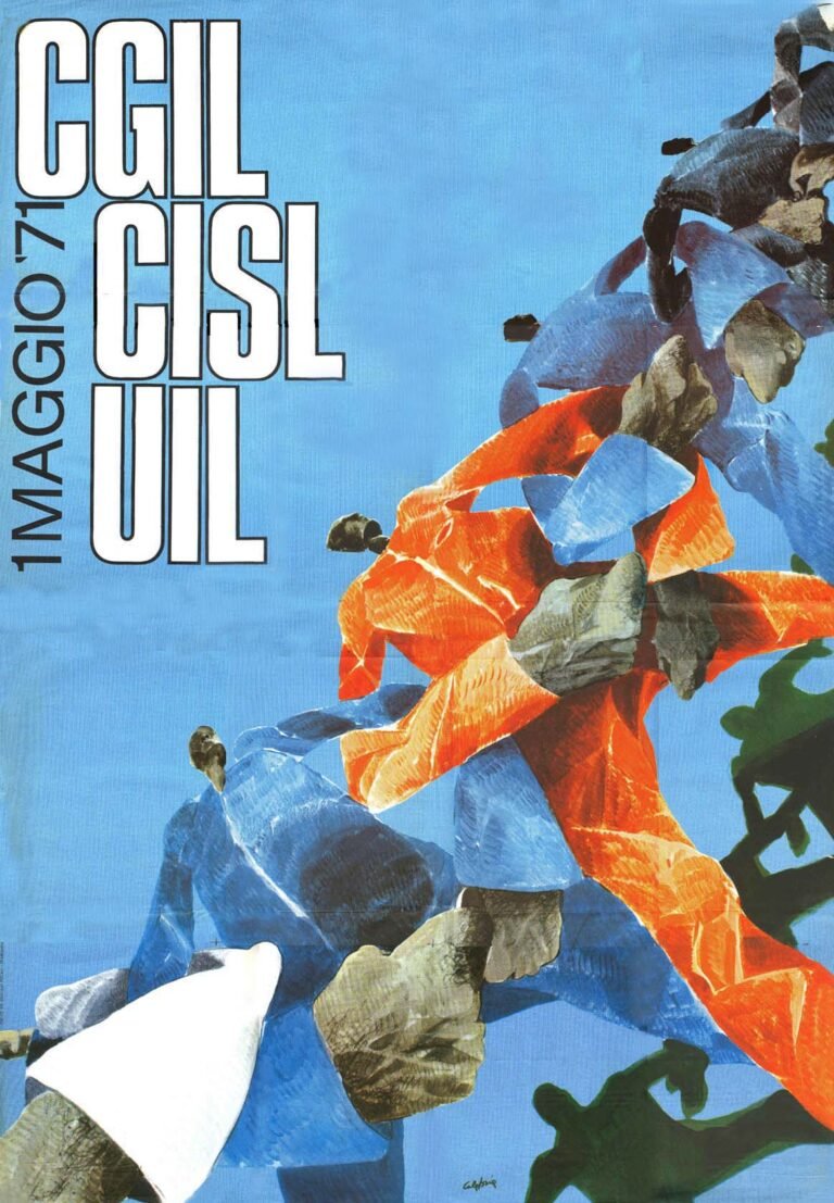 Manifesto 1971 - CGIL-CISL-UIL Celebrazione del 1° Maggio