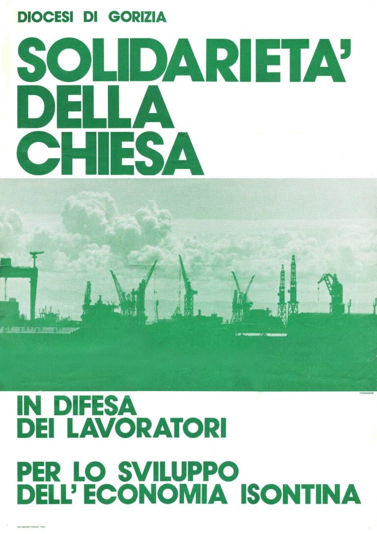 Manifesto 1978 - Solidarietà della Chiesa in difesa dei lavoratori dell'Isontino