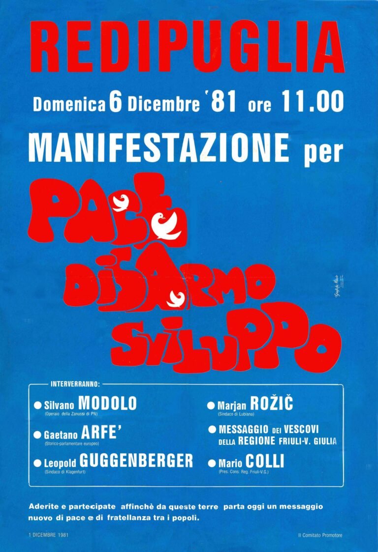 Manifesto 1981 - Manifestazione per la Pace a Redipuglia