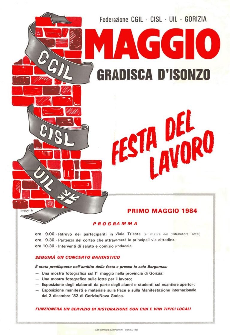 Manifesto 1984 - 1° Maggio a Gradisca d'Isonzo